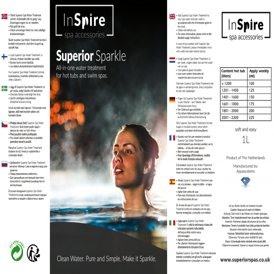 InSpire Superior Sparkle - Low Chlorine Weekly Treatment