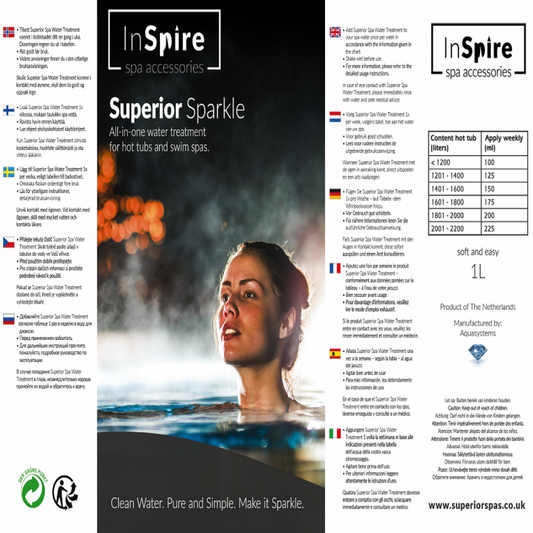 InSpire Superior Sparkle - Low Chlorine Weekly Treatment - EDS Tranquillity Collection