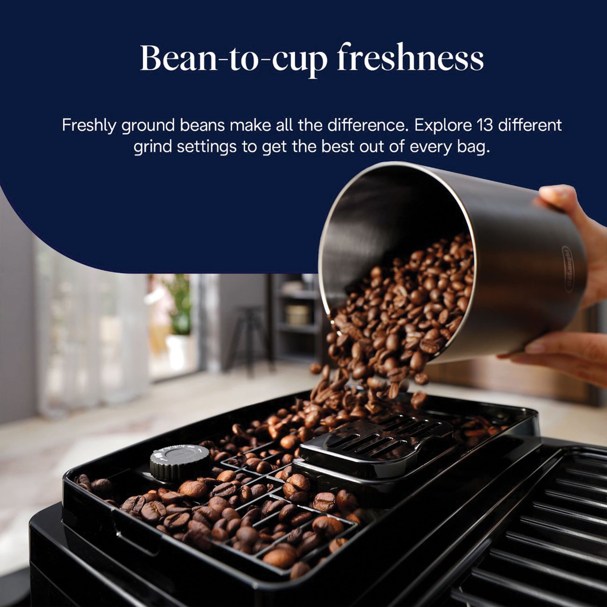 De'Longhi ECAM220.60.B Magnifica Start Milk Bean to Cup Automatic Coffee Machine - EDS Tranquillity Collection