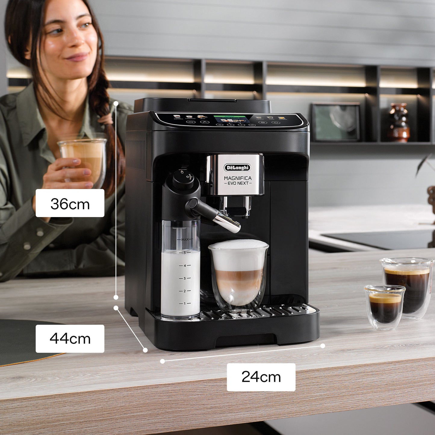 De'Longhi ECAM310.60.B Magnifica Evo Next Bean to Cup Automatic Coffee Machine - EDS Tranquillity Collection