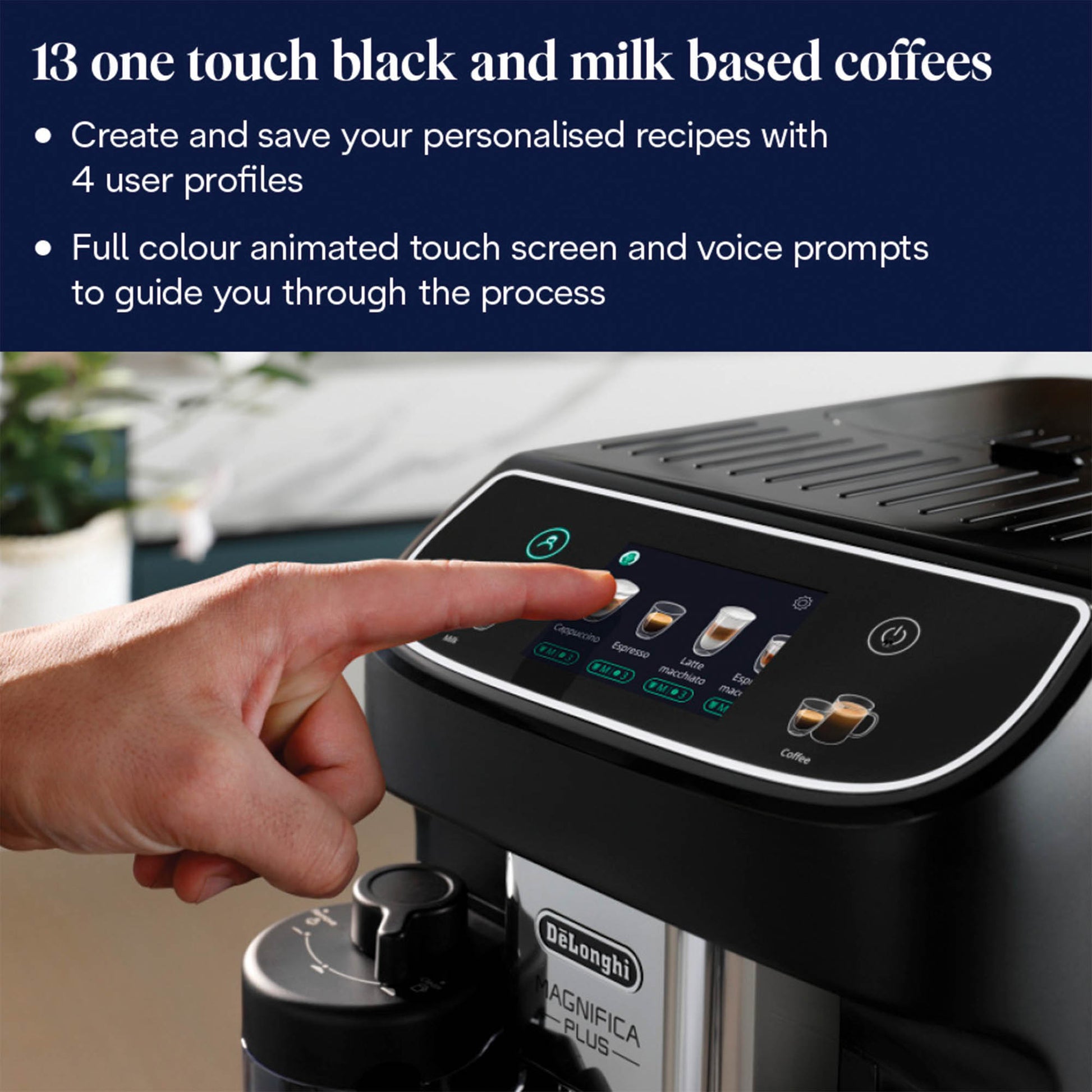 De'Longhi ECAM320.60.B Magnifica Plus Bean to Cup Automatic Coffee Machine - EDS Tranquillity Collection
