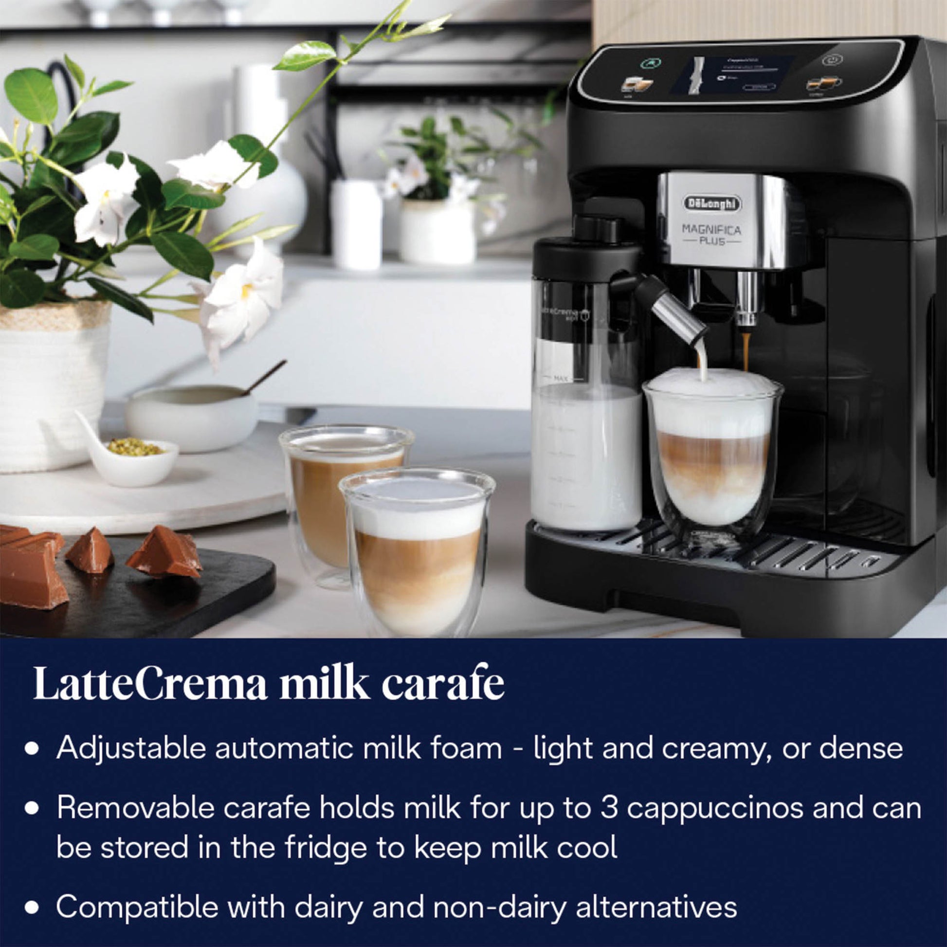De'Longhi ECAM320.60.B Magnifica Plus Bean to Cup Automatic Coffee Machine - EDS Tranquillity Collection
