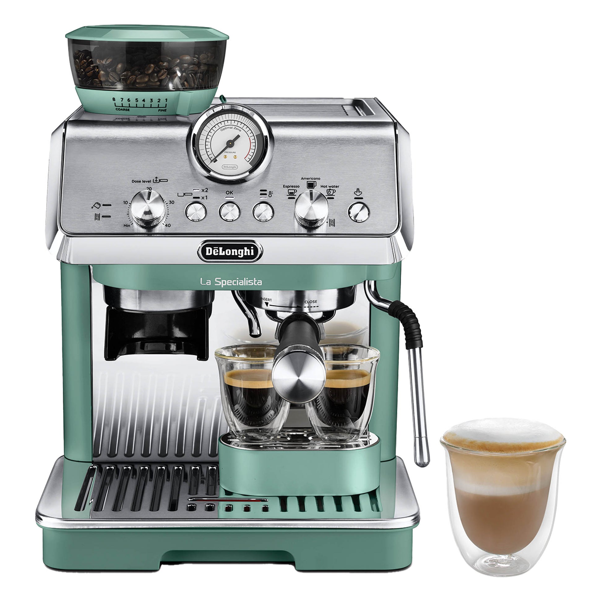 De'Longhi EC9155.GR La Specialista Arte Bean to Cup Manual Coffee Machine Green - EDS Tranquillity Collection