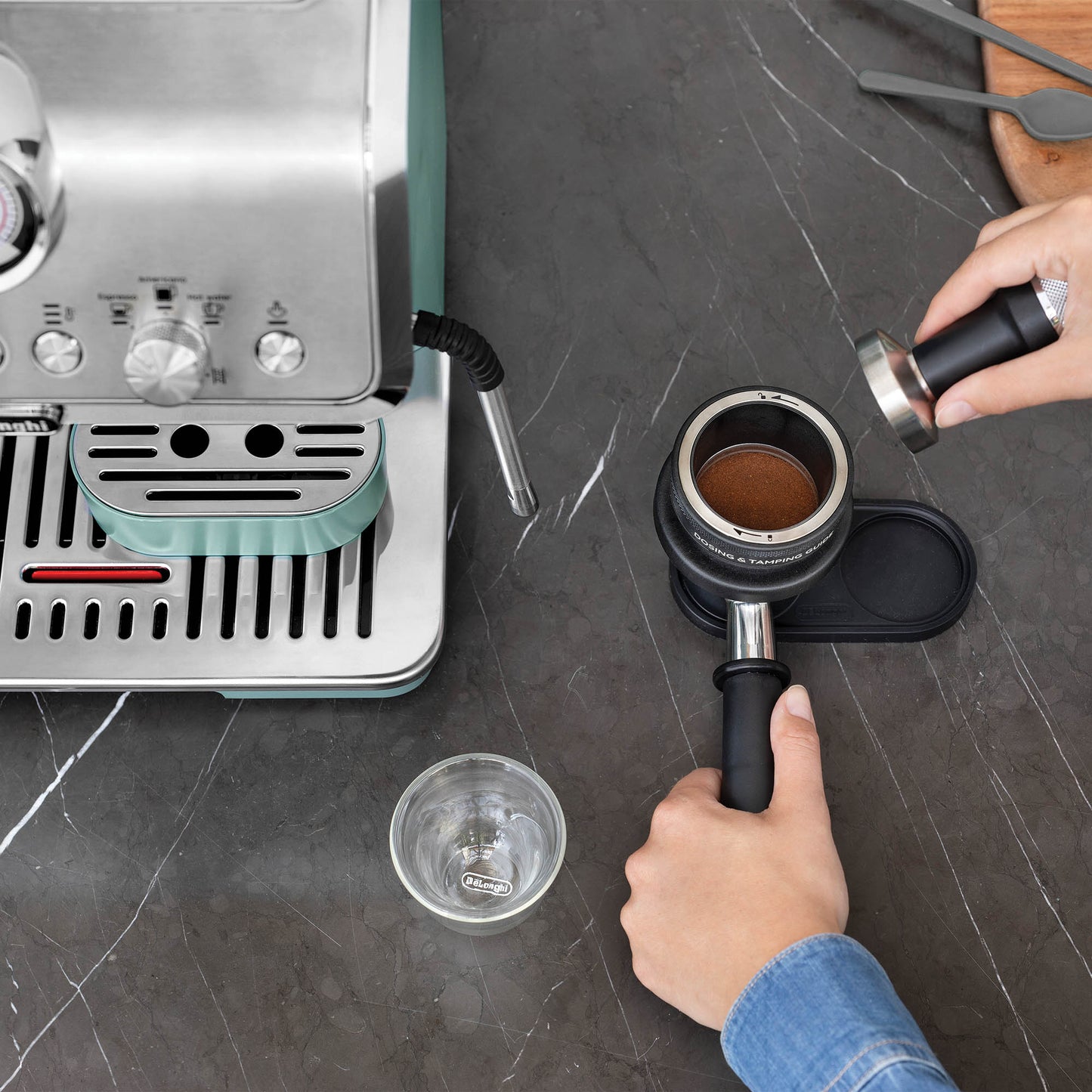De'Longhi EC9155.GR La Specialista Arte Bean to Cup Manual Coffee Machine Green - EDS Tranquillity Collection
