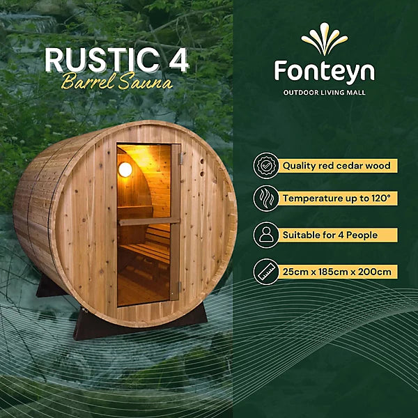 Fonteyn Barrel Sauna 4ft - EDS Tranquillity Collection